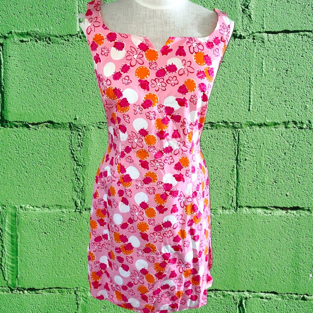 Y2K Lilly Pulitzer sleeveless Lady Bug Dress Like New Vintage - Picture 2 of 11